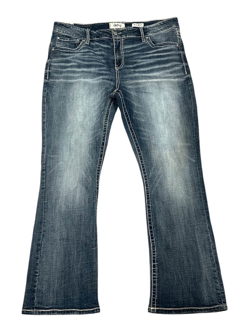 Daytrip Jeans Mila Bootcut Womens 36R Rhinestones Embroidered Stretch Y2K